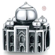 Charm Sterling silver 925 Taj Mahal India, bead on travel bracelet