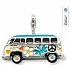 Charm Sterling silver 925 Volkswagen Bus, lobster clasp pendant on travel bracelet