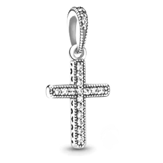 Charm Sterling silver 925 Religious charms Cross, pendant for bracelet religion