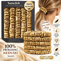 Silk hair tie 100% natural silk – gentle scrunchie, gold
