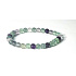 Fluorite green-clear bracelet elastic natural stone, ball 6 mm / 16-17 cm, genius stone