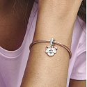 Sterling silver 925 Disney Mickey Mouse - be yourself, 2in1 pendant bracelet