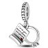 Charm Sterling silver 925 Engagement ring and wedding vows, I love you more than anything 2in1, love bracelet pendant