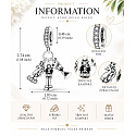 Charm Chess – king, queen and rook | Bracelet pendant, symbol of strategy and victory, interests