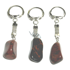 Obsidian Moka keychain pendant natural stone approx. 10 cm 1 piece, rescue stone Obsidian Moka keychain pendant natural stone approx. 10 cm 1 piece, rescue stone