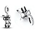 Charm Sterling silver 925 Chic style - shoes with bow, bracelet pendant, interests
