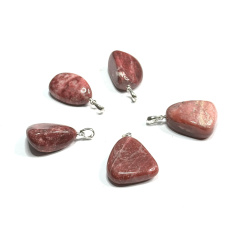 Thulite Tumbled Pendant Natural Stone approx. 2.6 cm Stone of Transformation