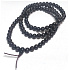 108 Mala necklace Ebony natural Tibetan Buddhist prayer wheel, six character mantra beads, 8 mm