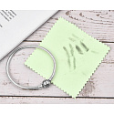 Cleaning cloth - silver cloth green 8 x 8 cm 50 pieces