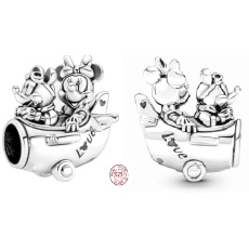 Charm Sterling silver 925 Disney adventure with Mickey Mouse and Minnie. travel bracelet bead