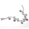 Charm Sterling silver 925 Yellow eternity circle November, pendant on bracelet symbol