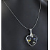 Crystal clear glass, Heart on a string