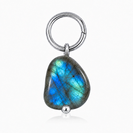 Labradorite – mini pendant made of natural stone approx. 0.8–1.2 cm | Stone of transformation, intuition, and fulfilled dreams