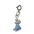 Angel dancing pendant with wings blue skirt 14 x 24 mm 1 piece