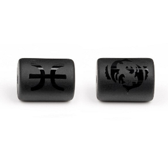 Onyx Pisces zodiac sign, natural stone bracelet pendant, 10 mm 1 piece, life force stone