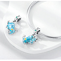 Sterling Silver 925 Luminous - Zodiac Sign Taurus, Bracelet Pendant