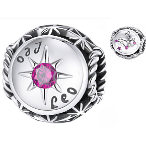 Charm Zodiac Sign, Cubic Zirconia Leo, Bracelet Bead