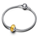 Charm Sterling silver 925 Shooting star Murano glass bead on bracelet universe