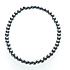 Hematite bracelet elastic natural stone, ball 4 mm / 21 - 22 cm, for men, healthy blood stone