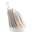 Agate Botswana grey Troml pendant natural stone, brings to life a successful