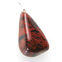 Obsidian Moka Troml pendant natural stone M, approx. 3 cm, stone of salvation