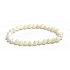 Pearl bracelet elastic natural stone, ball 6 mm / 16 - 17 cm, symbol of femininity