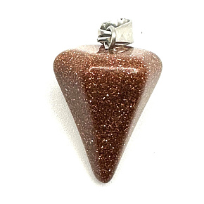 Goldstone gold pendulum natural stone 2,2 cm, stone of ambition Goldstone gold pendulum natural stone 2,2 cm, stone of ambition