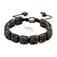 Labradorit náramek pletený přírodní kámen, rozměr 10 x 10 x 5 mm / 18,5 cm, posuvné zapínání, kámen splněných přání Labradorit náramek pletený přírodní kámen, rozměr 10 x 10 x 5 mm / 18,5 cm, posuvné zapínání, kámen splněných přání