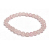 Rose bracelet elastic natural stone, ball 6 mm / 16 - 17 cm, love stone