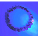 Hackmanit bracelet elastic natural stone, ball 7,5 - 8 mm /16 - 17 cm, stone inner transformation