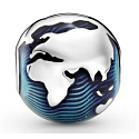Charm Sterling Silver 925 Planet Earth - the blue planet is home everywhere, so what about on Earth? stopper, clip bead for travel bracelet