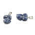 Sodalite Frog for luck pendant natural stone approx. 20 x 15 mm, communication stone