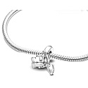 Sterling silver 925 Teapot and shovel 2in1, pendant on bracelet interests