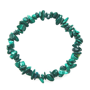 Malachite bracelet elastic chopped natural stone 19 cm, wishing stone Malachite bracelet elastic chopped natural stone 19 cm, wishing stone