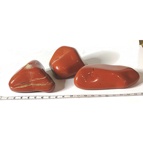 Jasper red Tumbled natural stone 160 - 220 g, 1 piece, full care stone