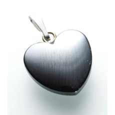 Hematite Heart Pendant natural stone 1,5 cm 1 piece, healthy blood stone