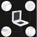 3D universal plastic frame with foil, white 11 x 11 cm