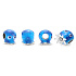 Charm Sterling Silver 925 Octopus with Bubbles and Ocean Waves, Bead for Sea Bracelet