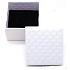 Gift box textured paper with sponge for jewelry white 5.1 x 5 x 3.3 cm 1 piece
