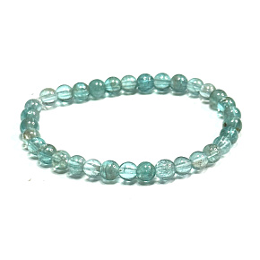 Apatite bracelet elastic natural stone, 7 mm bead / 16 - 17 cm, stone of realization