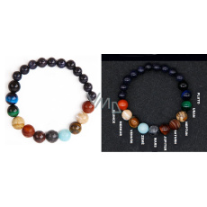 Chakra bracelet - Planets of the solar system elastic natural stone, ball 16 - 17 cm Chakra bracelet - Planets of the solar system elastic natural stone, ball 16 - 17 cm