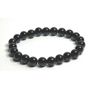 Morion bracelet elastic natural stone, ball 6 mm / 16 - 17 cm Morion bracelet elastic natural stone, ball 6 mm / 16 - 17 cm