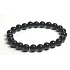 Morion bracelet elastic natural stone, ball 6 mm / 16 - 17 cm