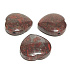 Jasper breccia Heart drilled pendant natural stone 30 mm, stone of positive energy
