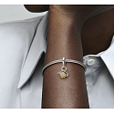 Sterling silver 925 Celestial charm with cubic zirconia, sun, star, crescent, 3in1 universe bracelet pendant