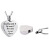 Commemorative urn pendant, Heart waterproof, Stainless steel 25 x 20 mm + chain 50 cm