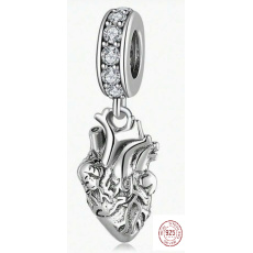 Charm Sterling silver 925 Heart, love bracelet pendant