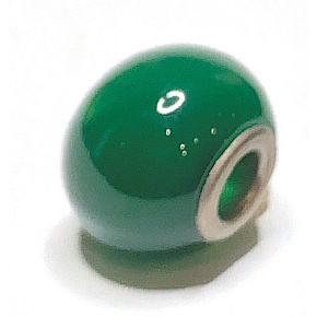 Avanturine green pendant round natural stone 14 mm, hole 4,2 mm 1 piece, lucky stone