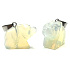 Opalite Bear pendant, synthetic stone hand cut figurine 1,8 x 2,5 x 8 mm, wishing and hope stone