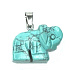 Tyrkenite Elephant pendant natural stone, hand cut figurine 1,8 x 2,5 x 8 mm, stone of young people, looking for a life goal